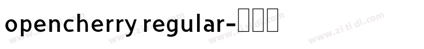 opencherry regular字体转换